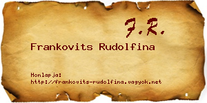 Frankovits Rudolfina névjegykártya